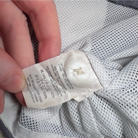 J Crew rugby strip swimsuit bathing suit board shorts size 35 Classic Preppy - Picture 3 of 7